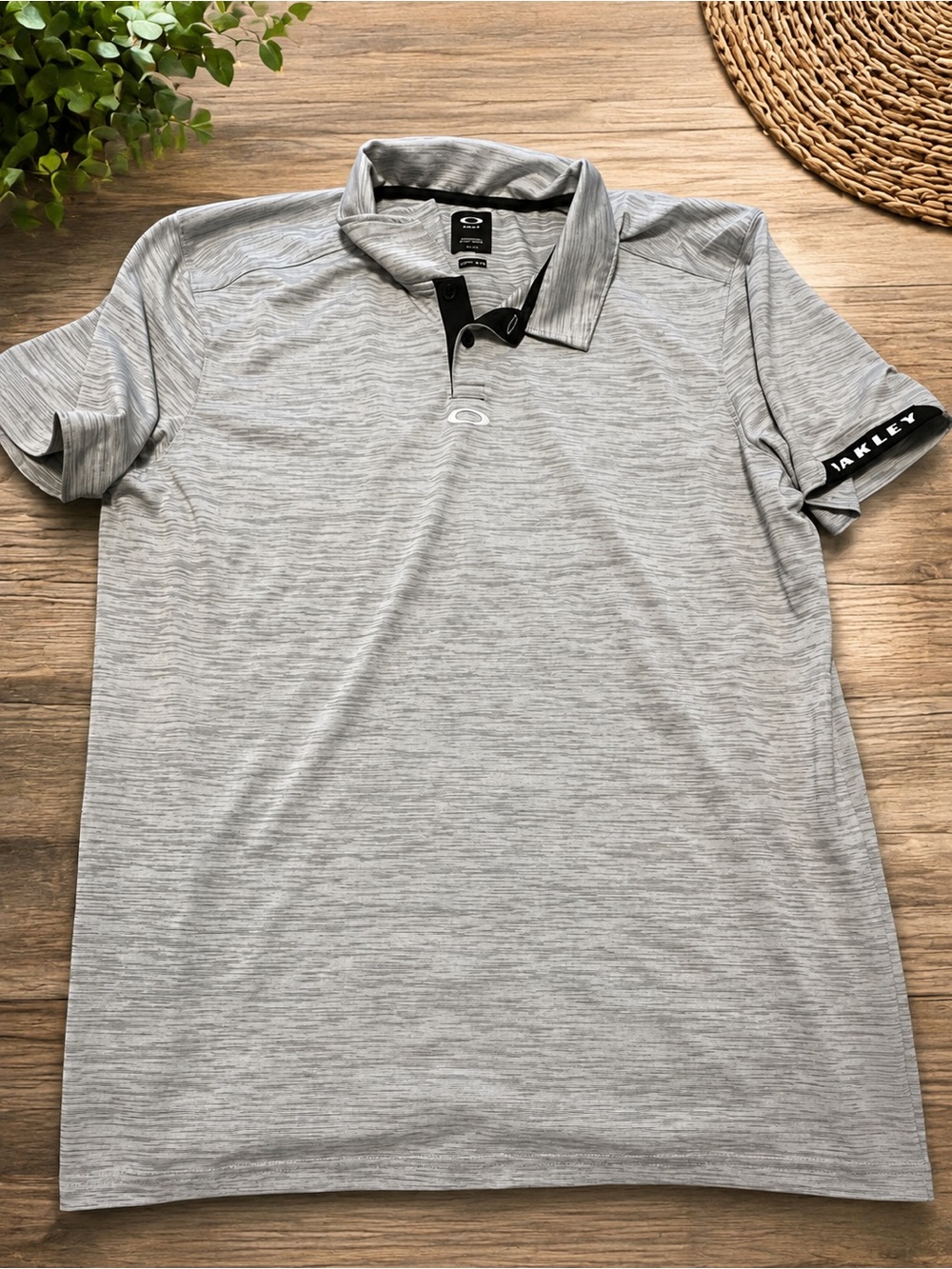 Oakley Gray Heather Performance Golf Polo Shirt Men’s 2XL Regular Fit